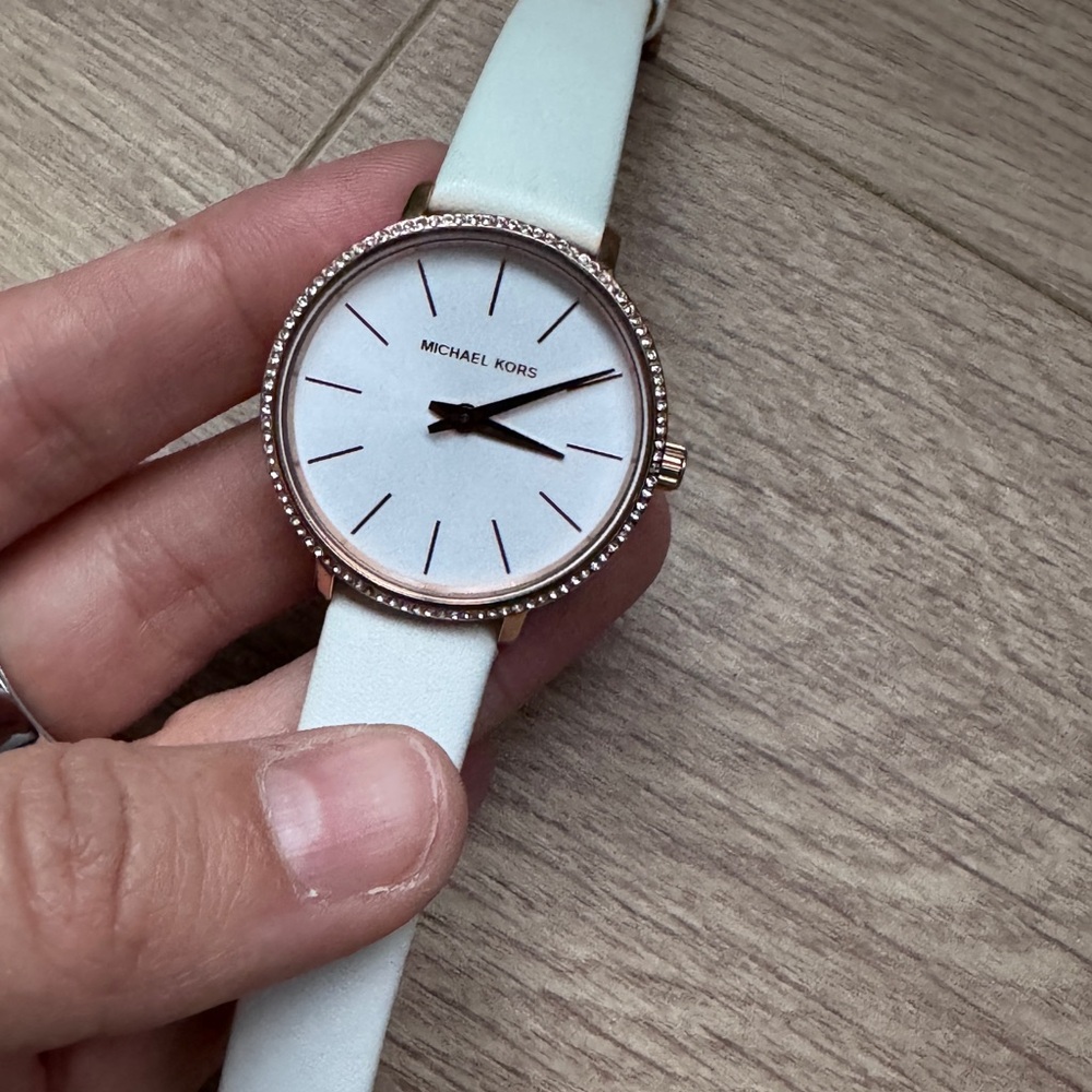 Michael Kors White and Silver Women's Watch
